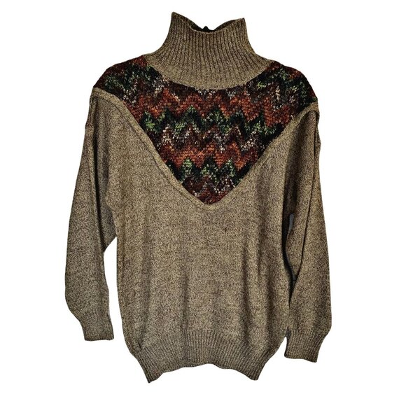 Vintage Sweaters - Vintage Retro Grunge Maurada Wool Turtleneck Sweater M